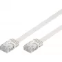 Wentronic Goobay CAT 5e Flach-Patchkabel, U/UTP, Weiß, 1,5 m - CCA Kupfer-Mix (95191)