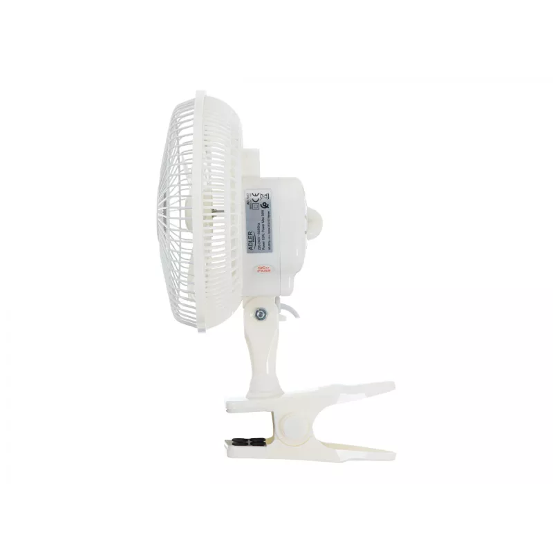 Adler | Ventilator mit Klemme | AD 7317 | Tischventilator | Weiß | Durchmesser 15 cm | Anzahl Geschwindigkeiten 2 | 30 W