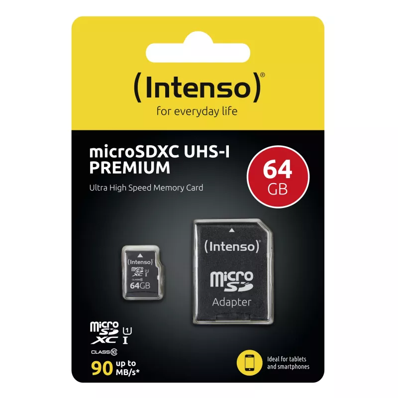 Memory Card Intenso 64GB MicroSDXC UHS-I Class 10 3423490