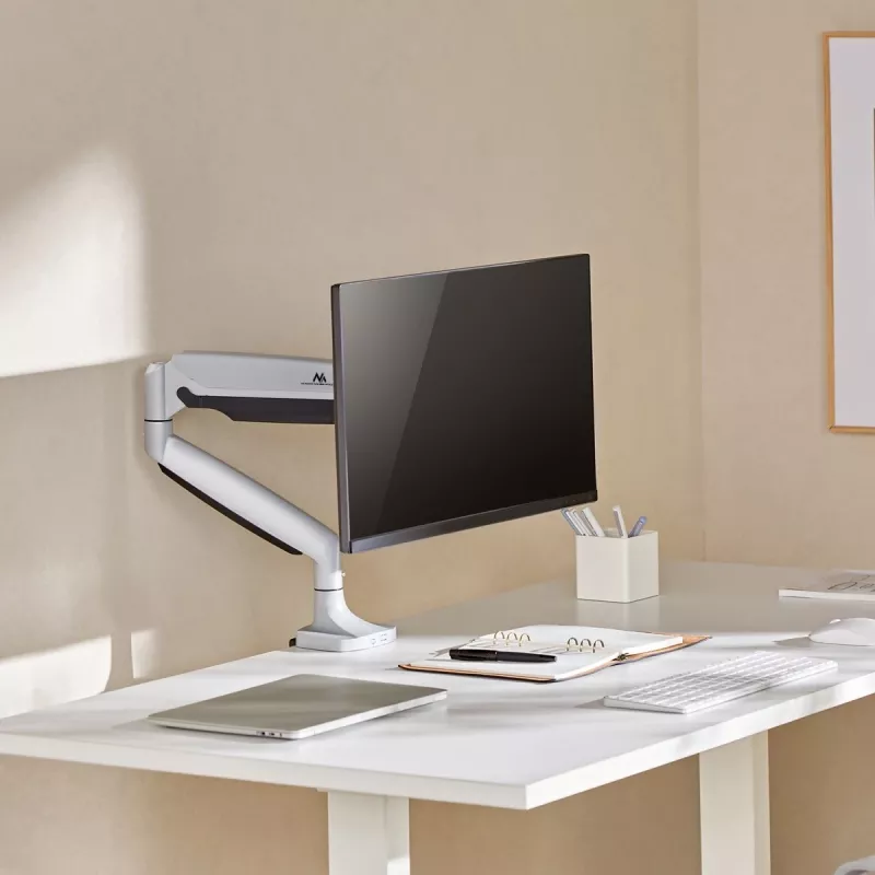 Monitorhalterung MACLEAN MC-969 Doppelarm-Gasfeder für 17–45 Zoll Bildschirme, max. Belastung 16 kg