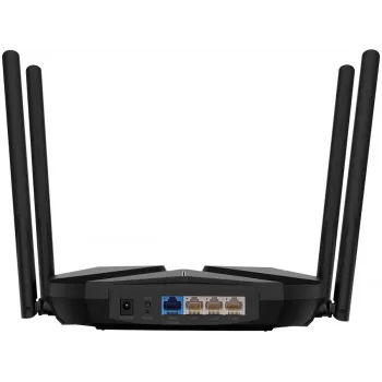 Tischrouter MERCUSYS MR85X AX3000 Dualband‑Wi‑Fi 6, 3000 Mbit/s, 4 Antennen, 3 Gigabit‑LAN‑Ports, schwarz