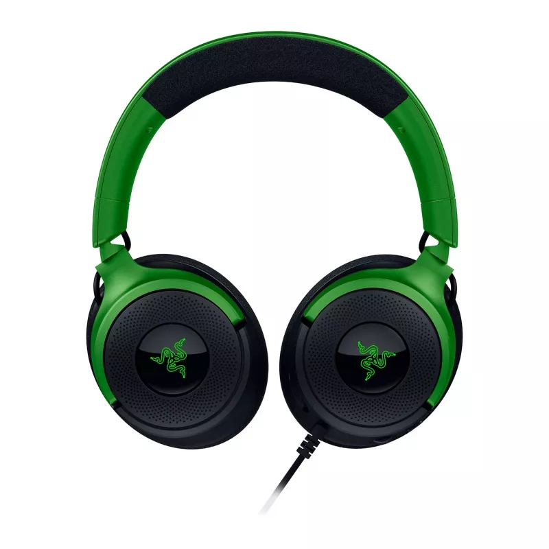 Kabelgebundenes Gaming-Headset Razer Kraken V4 X — supra-aural, 20–20000 Hz, 1,8 m Kabel, 310 g, schwarz/grün