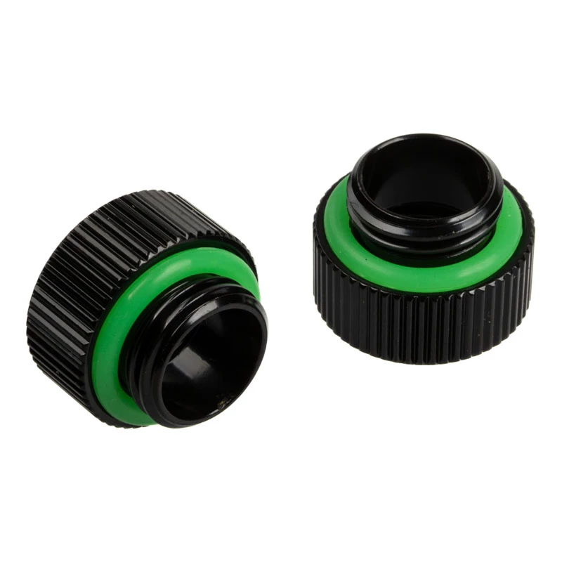 Bitspower Touchaqua TA-F40-GB Adapter, gerade G1/4 Zoll Außengewinde auf G1/4 Zoll Innengewinde, schwarz (2 Stk.)