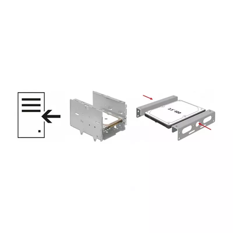 Montageset DeLOCK 18282 Silber