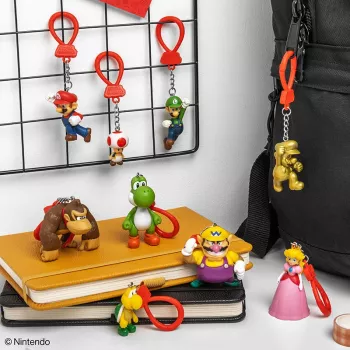 Backpack Buddies Schlüsselanhänger-Set Paladone Super Mario VKE mit 24 Stück – verschiedene Charaktere, Sammleraccessoires