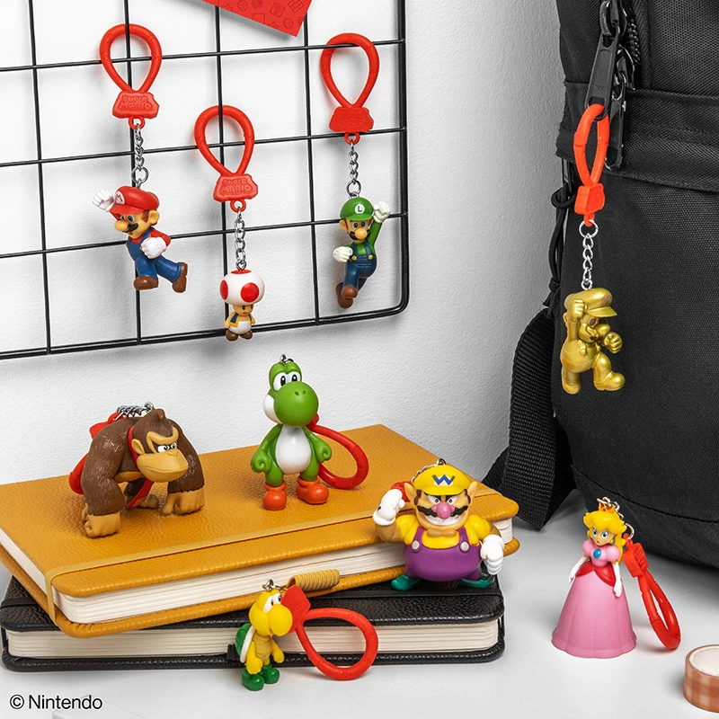 Backpack Buddies Schlüsselanhänger-Set Paladone Super Mario VKE mit 24 Stück – verschiedene Charaktere, Sammleraccessoires