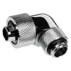 Alphacool Eiszapfen Connector 90 Grad G1/4 Zoll AG auf 16/10 mm - drehbar, Chrom-Silber