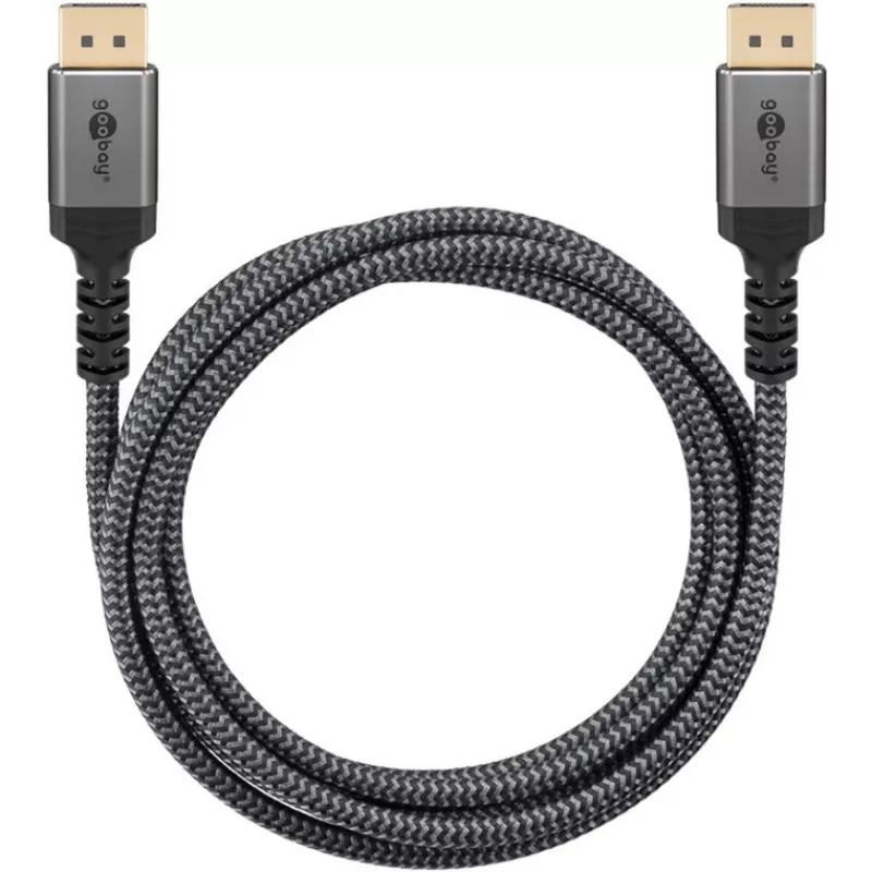 Pro Displayport 1.4 Sleeved - DisplayPort-Kabel - 2m - Schwarz
