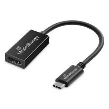 USB-Typ-C-zu-HDMI-Audio- und Videokonverter MediaRange MRCS234, 20 cm, Schwarz