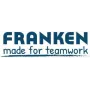 Magnethaftender Etikettenhalter Franken C124G — 5,0 x 1,5 cm, dunkelbraun