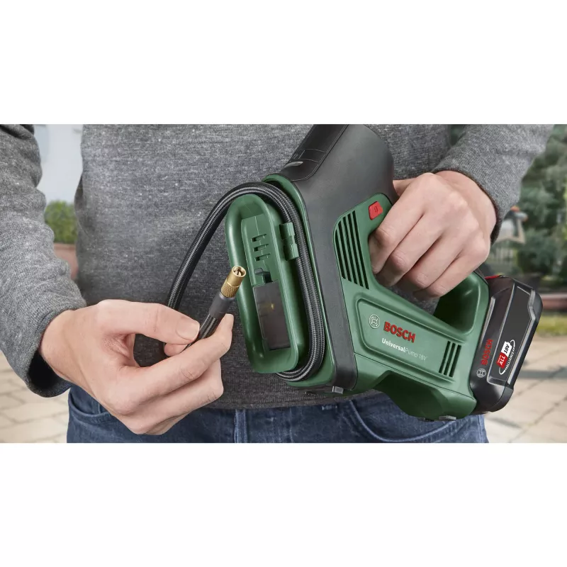 Elektrische Luftpumpe Bosch Universal Pump 18V — 10,3 bar, 30 l/min, Li‑Ion-Akku
