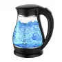 Adler | Wasserkocher | AD 1274 | Standard | 2200 W | 1,7 L | Kunststoff/Glas | 360°-Drehsockel | Schwarz/transparent