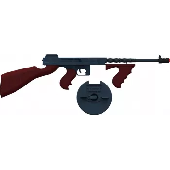 Pulio Metall-Gangsterpistole 155132/6 — Federdruck-Spielzeugpistole, Metallkonstruktion, 8-Schuss-Kapazität