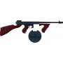 Pulio Metall-Gangsterpistole 155132/6 — Federdruck-Spielzeugpistole, Metallkonstruktion, 8-Schuss-Kapazität