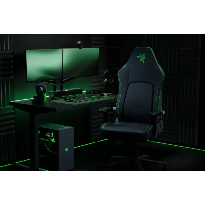 Razer Ergonomic Gaming-Stuhl with Breathable Comfort | Iskur V2 NewGen | Schwarz/Green