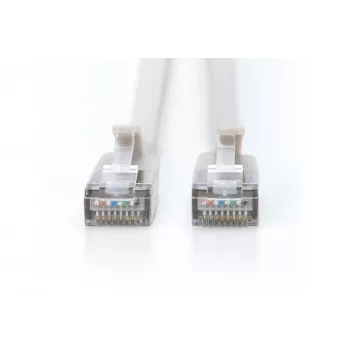 schlank-Patchkabel DIGITUS CAT6A F-FTP, 7 m, grau, RJ-45–RJ-45, 10 Gbit/s
