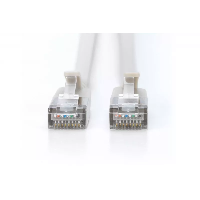 schlank-Patchkabel DIGITUS CAT6A F-FTP, 7 m, grau, RJ-45–RJ-45, 10 Gbit/s