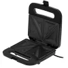 Sandwichmaker Adler AD 3076 — 1000 W kompakter Tisch-Sandwichmaker, schwarz/silber