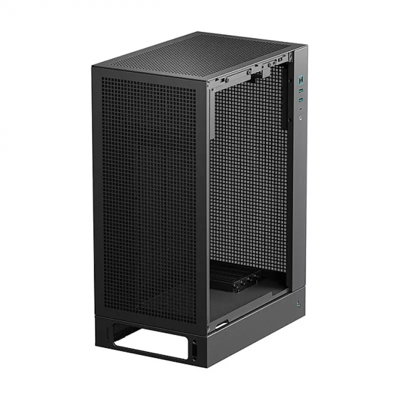 PC-Gehäuse DeepCool CH170 PLUS Tower Schwarz – micro-ATX/mini-ITX, gehärtetes Glas, USB-C, Netzteil oben