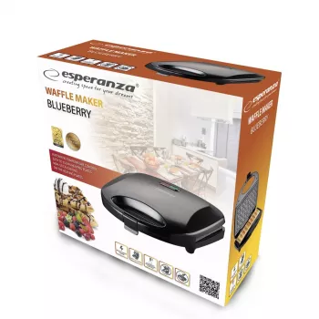 Waffeleisen Esperanza EKT008 2 Waffeln 1000 W Schwarz