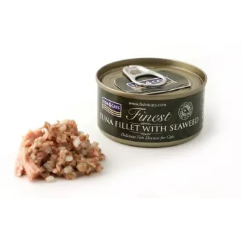 FISH4CATS Thunfischfilet mit Seetang - Nassfutter für Katzen - 70 g