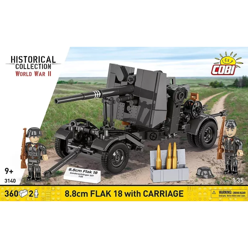 Konstruktionsset Cobi Bausteine 8,8-cm-Flak mit Anhänger – 360 Teile