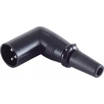 XLR-Winkelstecker ShiverPeaks BS55006 – 3-poliger rechtwinkliger Mikrofon-/Kabelstecker, schwarz