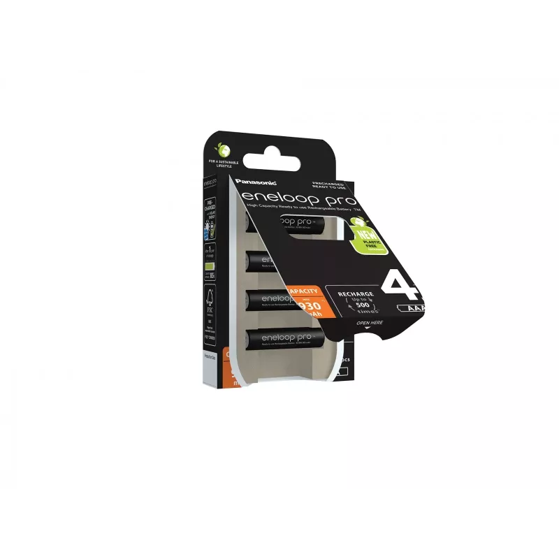 Wiederaufladbare Batterien PANASONIC ENELOOP PRO AAA 930 mAh 4 St. (BK-4HCDE/4CP)