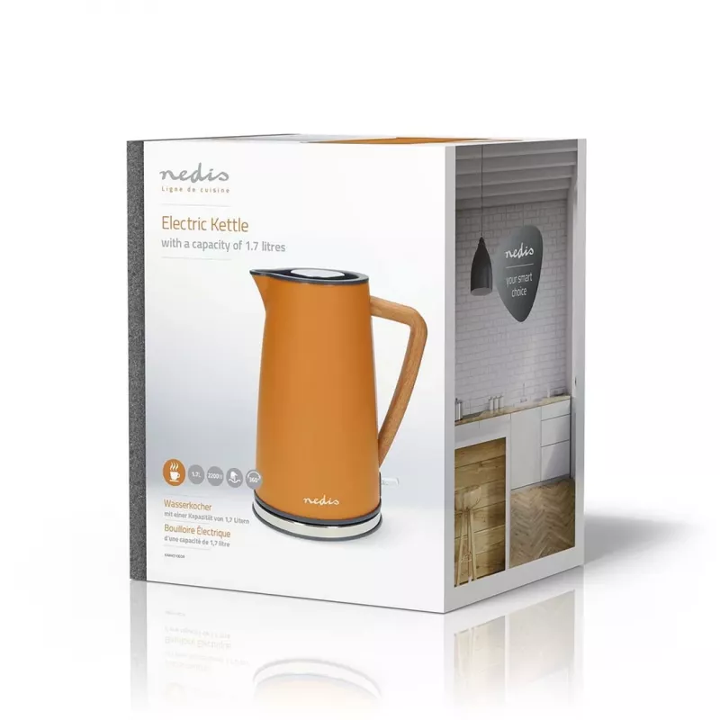 Wasserkocher Nedis KAWK510EOR 1,7 L 2200 W Orange