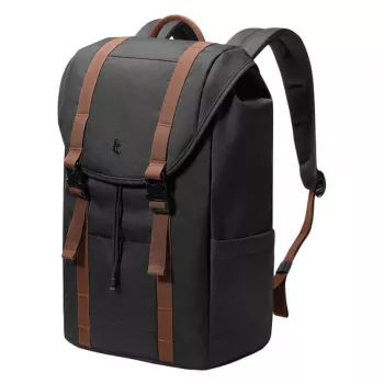 Laptop-Rucksack Tomtoc VintPack-TA1, 22 L Kapazität, passend für bis zu 15,6 Zoll (schwarz)