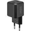 Wandladegerät GOOBAY 75333 — universelles AC-USB-C-Ladegerät für Innenräume, 2x USB-C, 35 W, Schwarz