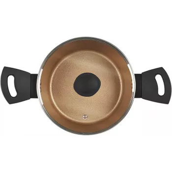 Kochtopf Russell Hobbs RH01669BEU7 20 cm, schwarz, Edelstahl-Innenbereich