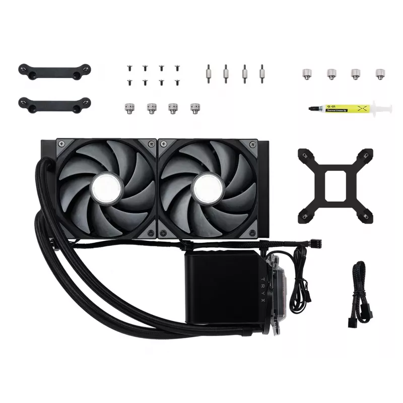TRYX PANORAMA 240 Prozessor Flüssigkeitskühlsatz 12 cm Schwarz 1 Stück