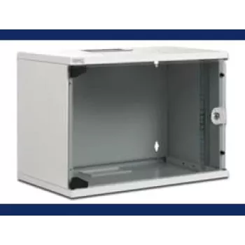 19 9U SOHO Digitus Wandschrank, grau, Glastür