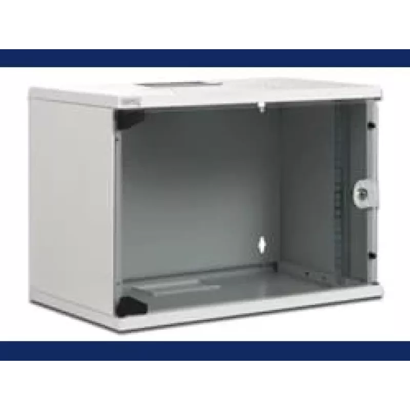 19 9U SOHO Digitus Wandschrank, grau, Glastür