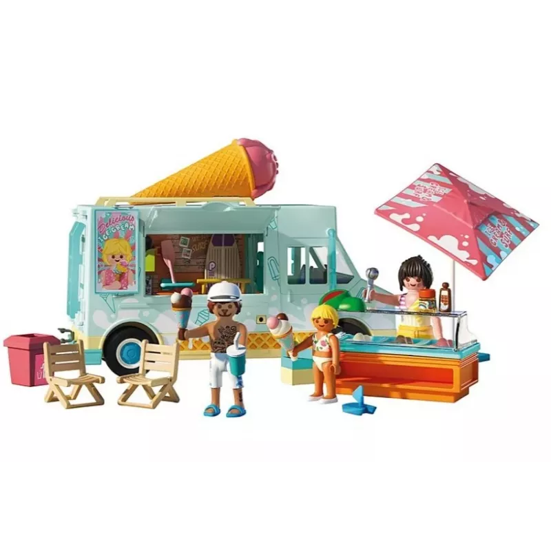 PLAYMOBIL Spielset Eiswagen & Surfshop 71904 mit Figuren