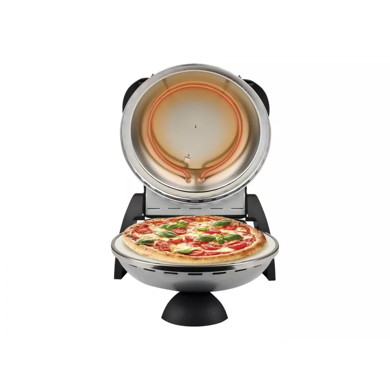 Pizzamaker G3FERRARI Delizia 1200 W, Steinbackfläche, max. 400 °C, 31 cm Pizza, Timer, Thermostat