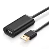 USB-A-Verlängerungskabel mit Verstärker, UGREEN US121, 10 m, schwarz, A-Stecker auf A-Buchse