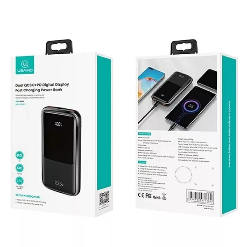 Tragbares Ladegerät USAMS Powerbank PB58 10000mAh