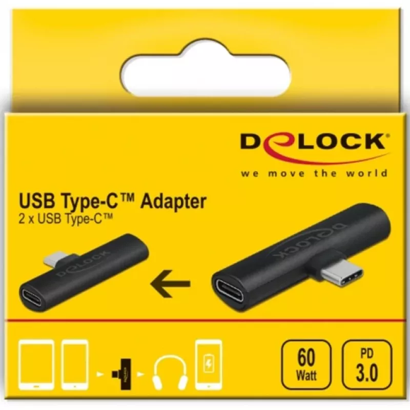 Adapter USB-C auf 2 x USB-C PD DeLOCK 64114