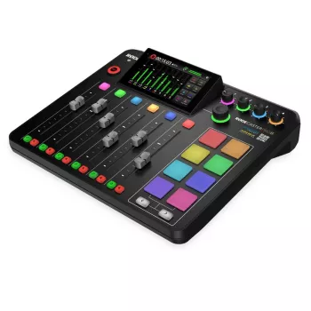 Studio-Controller RØDE Caster Pro II Schwarz — 4 XLR/TRS-Kombi, 4 Kopfhörerausgänge, 8 Pads, Touchscreen, Wi‑Fi, Bluetooth, USB‑C