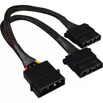 Sharkoon SATA Y-Stromadapter 4P Molex 0,15 m schwarz – Digital/Daten – Stromversorgung