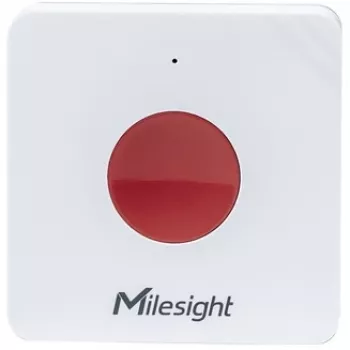 Kabelloser medizinischer Notrufknopf Milesight WS101915M, batteriebetrieben mit LiCoO2, 50×50×18 mm, weiß