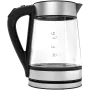 AENO EK1S Wasserkocher 1,7 L 2200 W Schwarz, Silber, Transparent