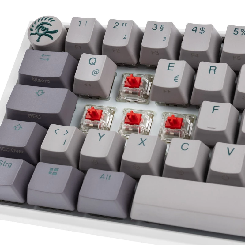Ducky One 3 Mist Grau Mini-Gaming-Tastatur, RGB-LED - MX-Rot