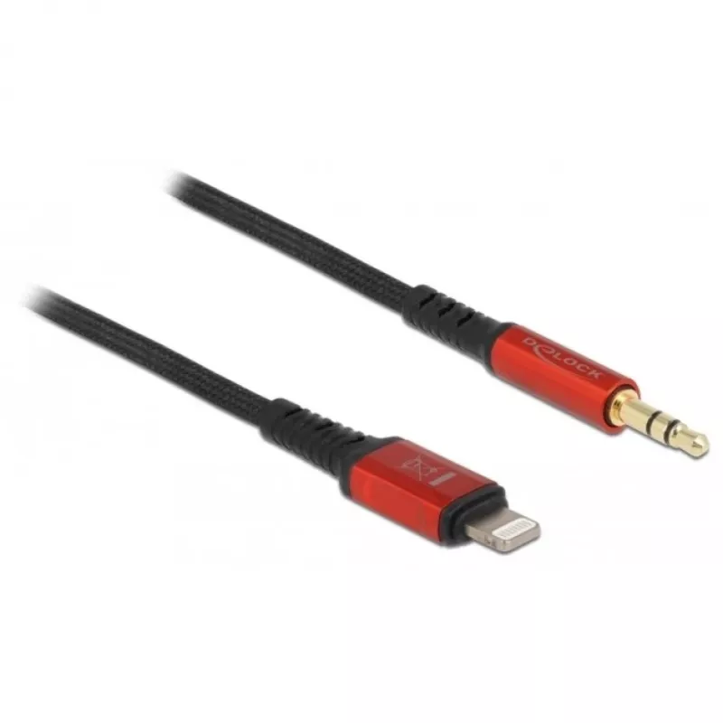 Audio-Kabel DeLOCK 86587 1,5 m 3,5 mm Lightning Schwarz