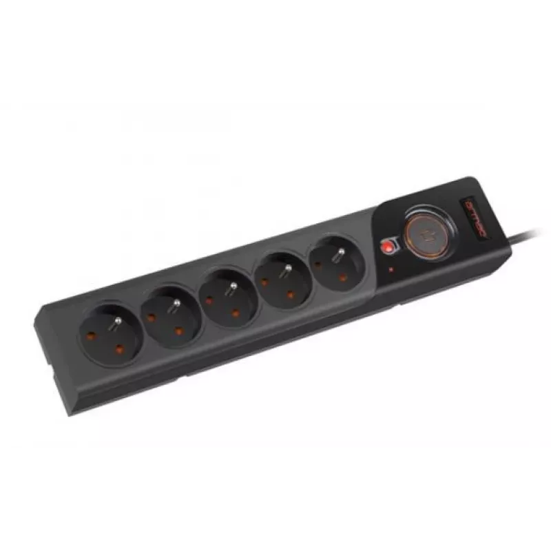 Steckdosenleiste Armac Z5 Schwarz 5 AC-Steckdosen 250 V 5 m