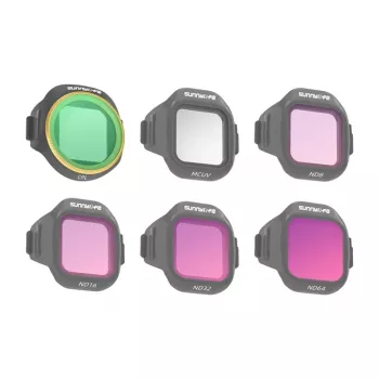 Set mit 6 Sunnylife MCUV + CPL + ND8 + ND16 + ND32 + ND64 Filtern für MINI 5 Pro