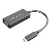 Lenovo 4X90M42956 Videokabel-Adapter VGA (D-Sub) USB Typ-C Schwarz