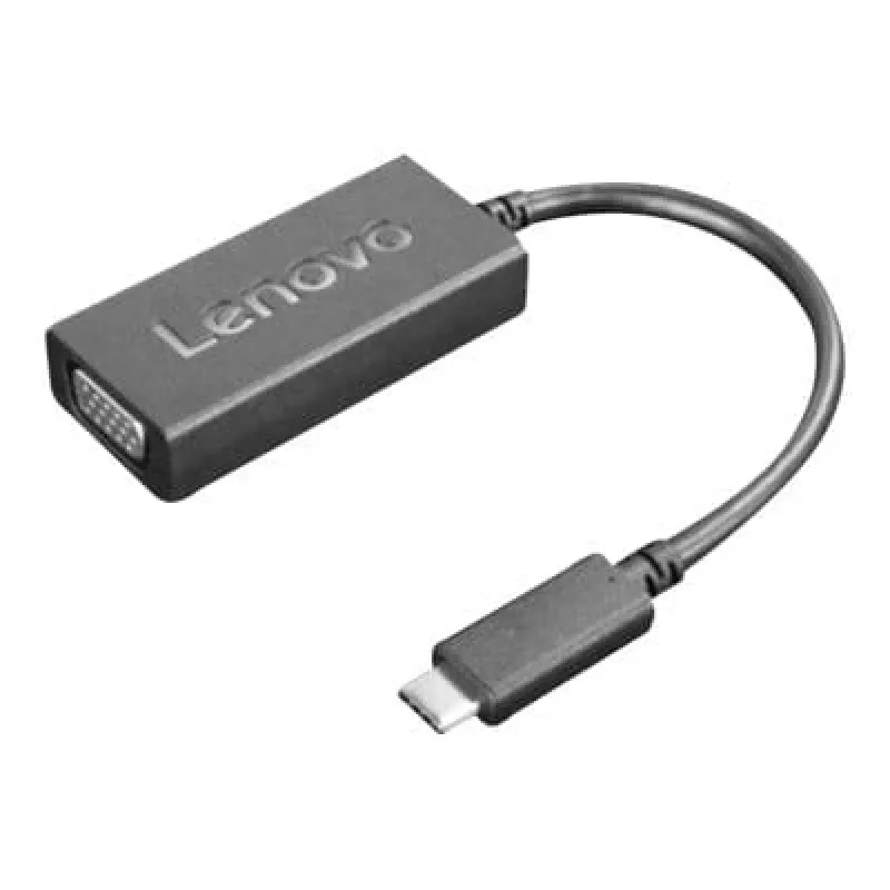 Lenovo 4X90M42956 Videokabel-Adapter VGA (D-Sub) USB Typ-C Schwarz